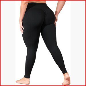 Plus Size Butt Lifting Leggings with Pockets, Tummy Control, High Waist